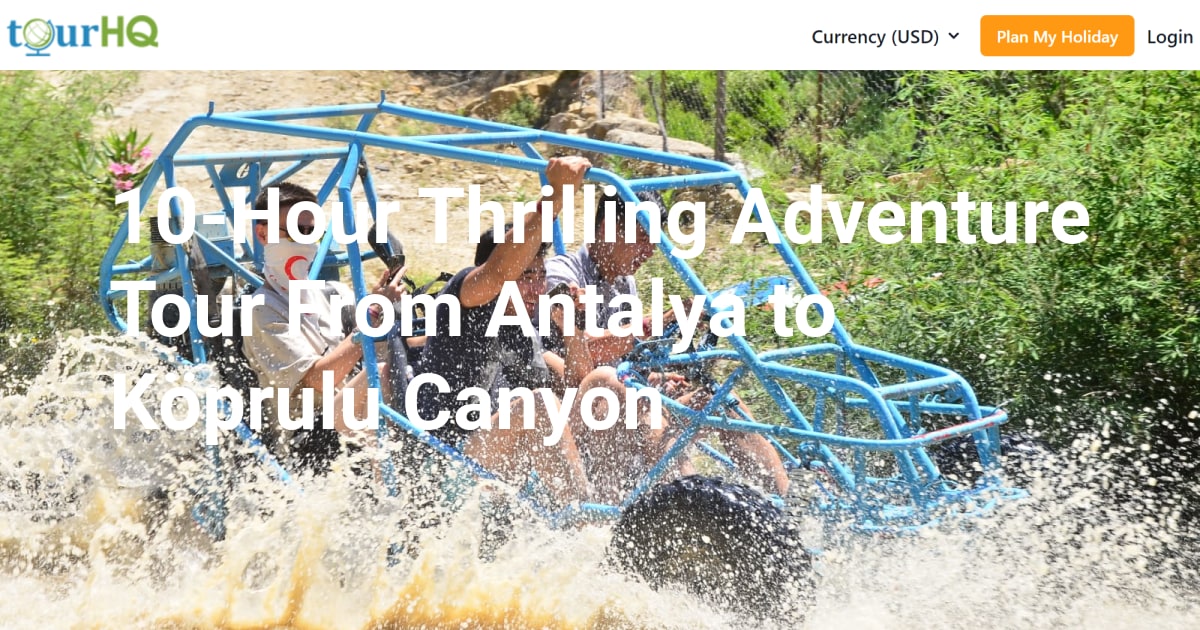 10Hour Thrilling Adventure Tour From Antalya to Köprulu Canyon